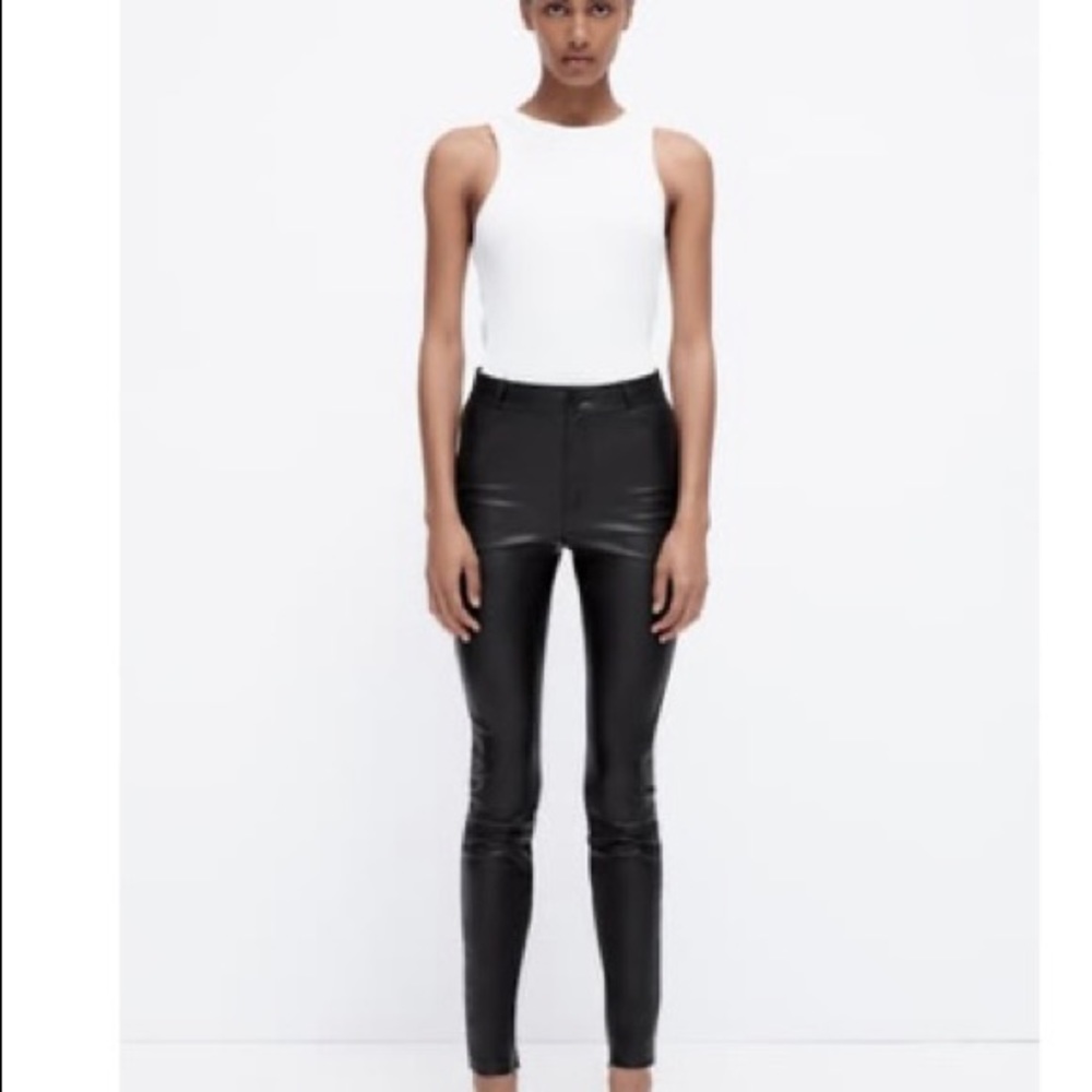 NWOT Zara Faux Leather leggings